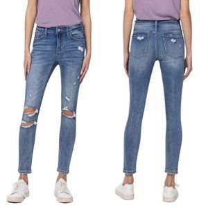 Vervet Jeans Being at Home Mom Jeans Distressed Ankle Stretch Skinny Denim SZ 27